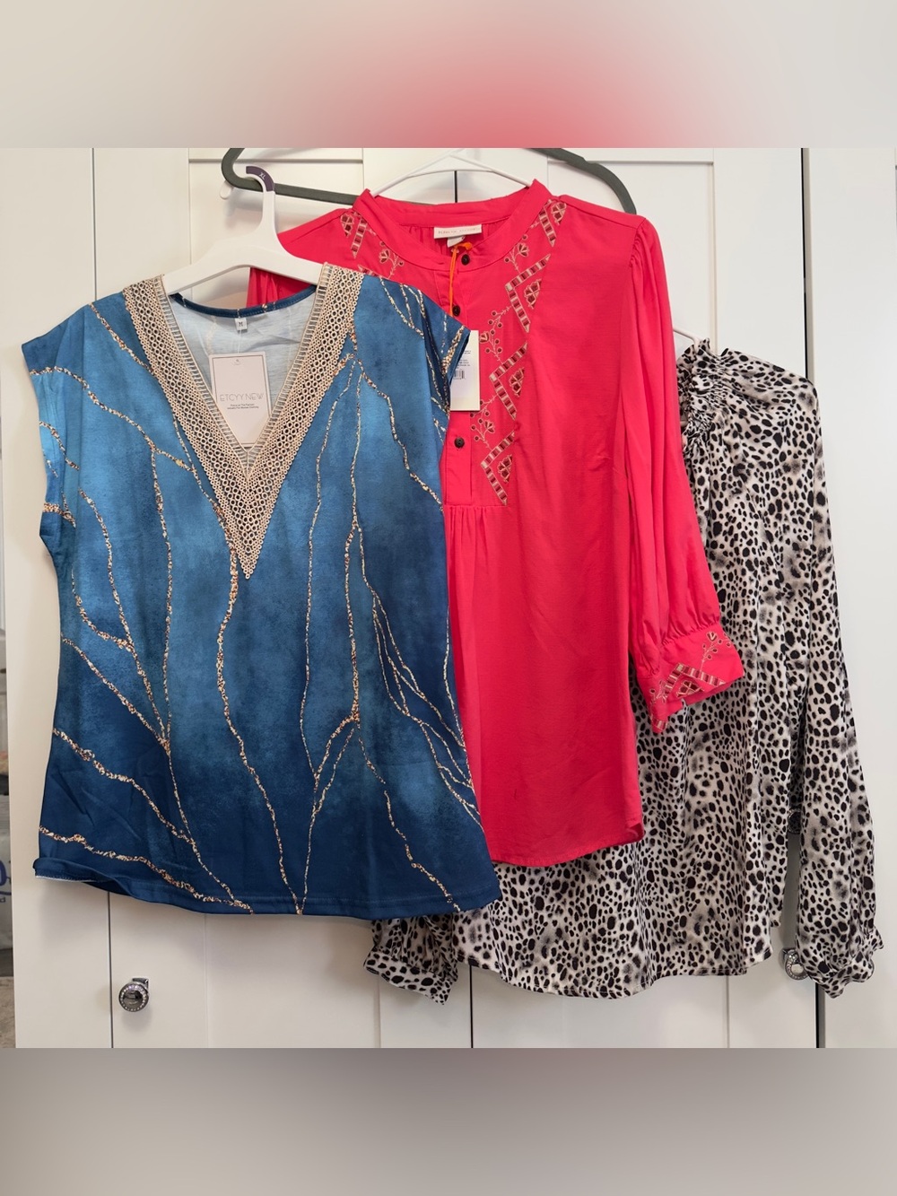 3 Women’s Tops Blouse Bundle Sz MED NEW! FIRM LIKES IGNORED!